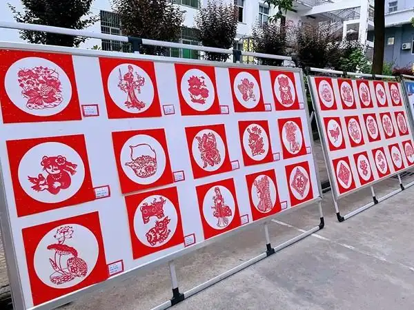 校园传真汉滨区大河中学举办剪纸作品展