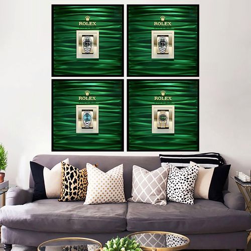 劳力士广告海报挂画工业风奢侈店手表店客厅工作室办公室装饰画