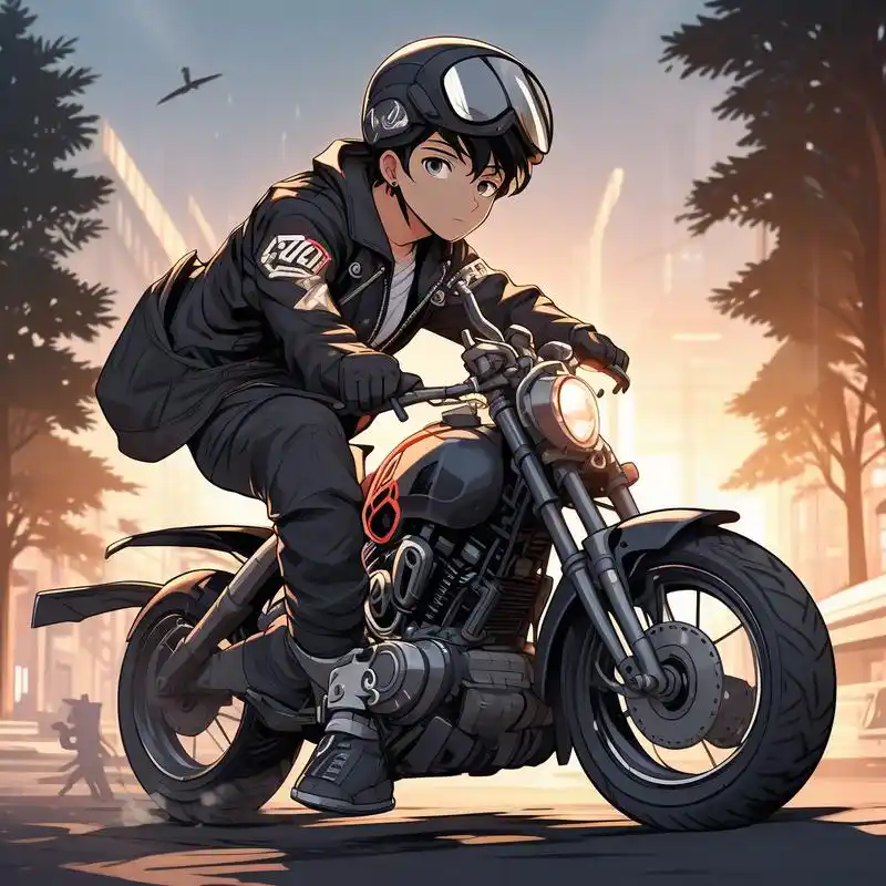 今天整理了一组机车漫画头像,骑上我心爱的小摩托,它永远不会堵车