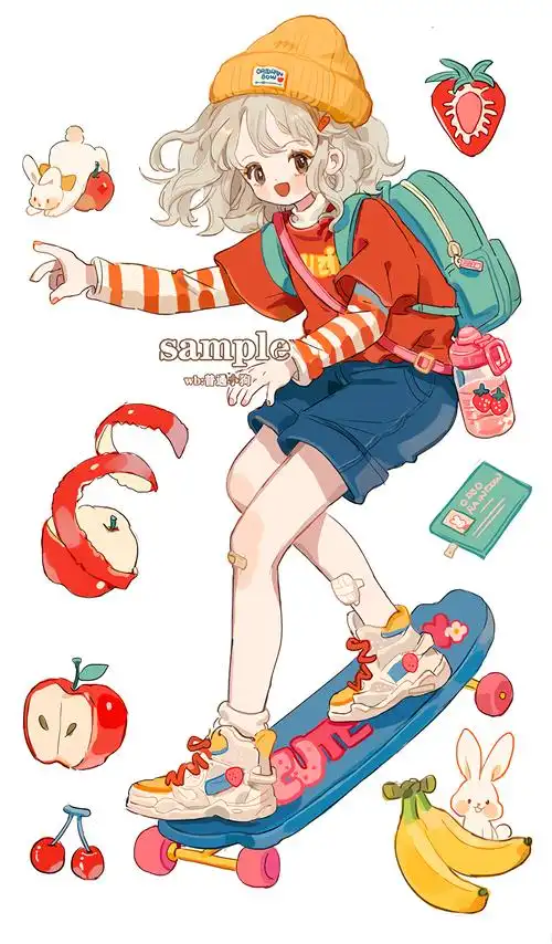 洛丽塔风甜美少女手机壁纸