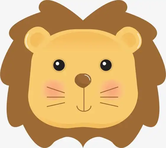 手绘可爱狮子头像