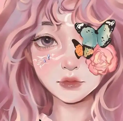 女头油画版女生头像二