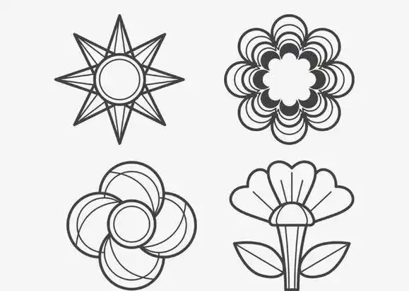 和平的花朵简笔画