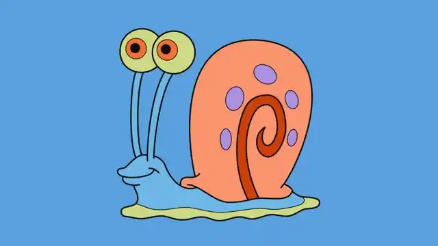 33海绵宝宝心爱的宠物小蜗简笔画