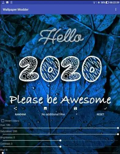 保存壁纸-编辑壁纸和应用他们-许多可用的滤镜(hue, saturation