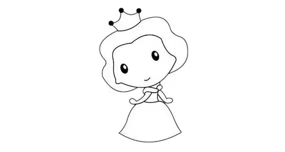贝儿公主简笔画的画法步骤教程及图片大全