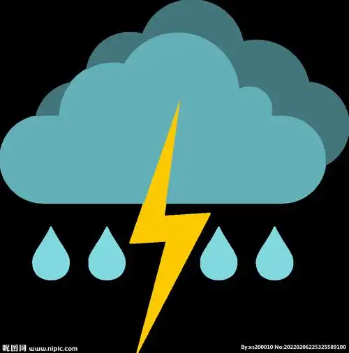 雷雨闪电天气矢量图设计图__卡通设计_广告设计_设计图库_昵图网nipic
