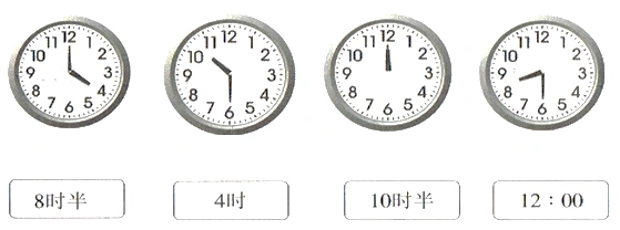 分针指向12,时针指向,是5时.