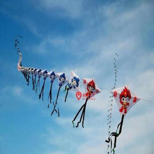 萱家潍坊风筝串式微型卡通儿童风筝蝴蝶燕子菱形串风筝十长串diy