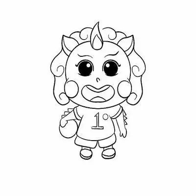 学校女孩吉祥物卡通形象