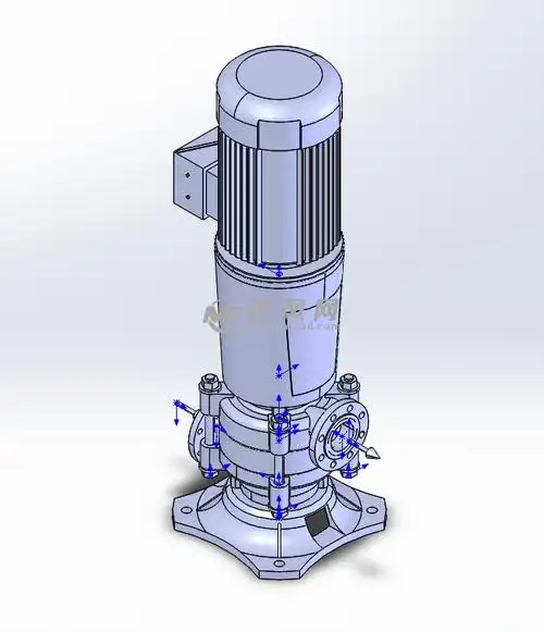 100mm离心泵等轴测