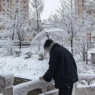 一组适合下雪用的一款高清的又很有意境的女生头像来啦美丽的雪景