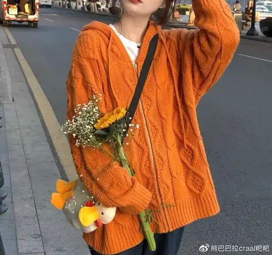 第706期风格女头0704橙色系干净女生头像