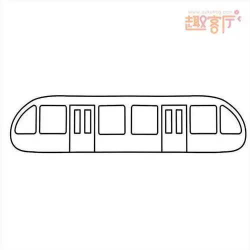 正在行驶中的火车简笔画真的有趣又简单呀.