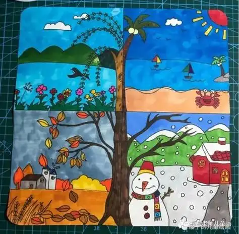 四季简笔画春夏秋冬儿童 四季画春夏秋冬儿童画简笔画