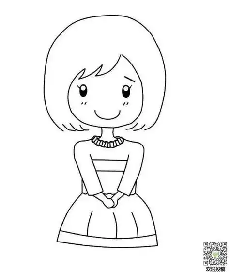 女孩怎么画简笔画短发女人素描简笔画短发女孩简笔画素描手绘短发女头