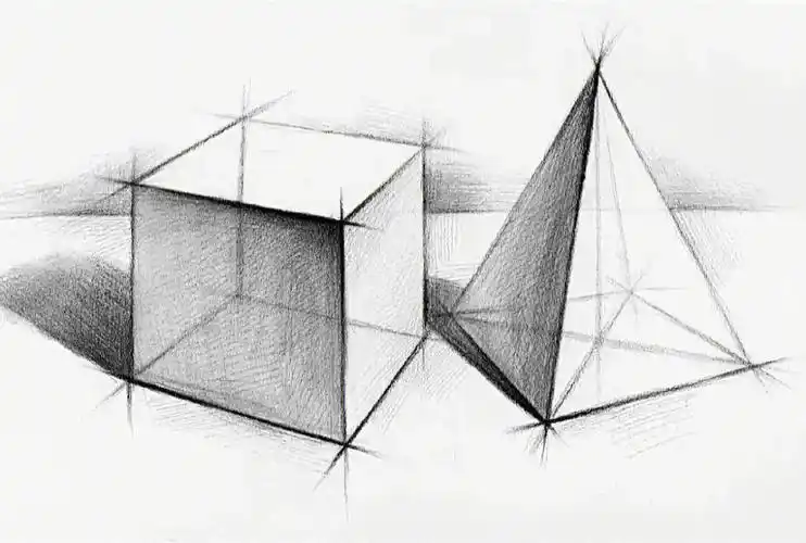 素描几何体  #素描石膏几何体  #石膏几何体  #绘画素材  #结构素描