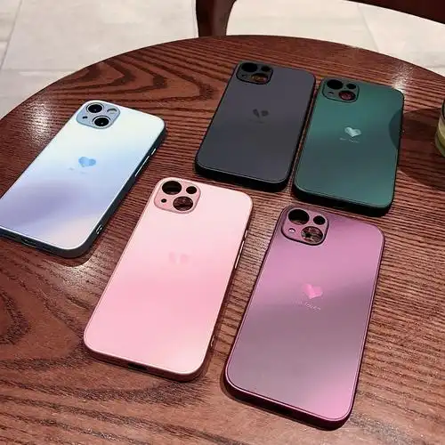 xs彩色华为渐变7g爱心14promax手机壳iphone13新款xr全包11软壳12