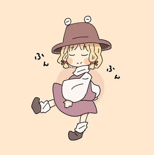 心情愉快的诹访子插画图片壁纸