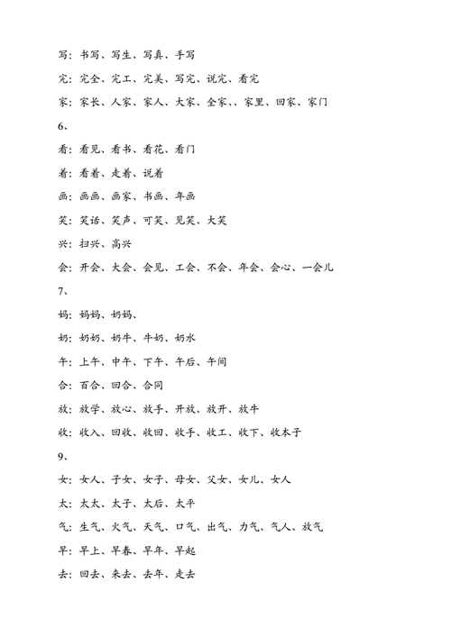 一下全册会字写组词.doc