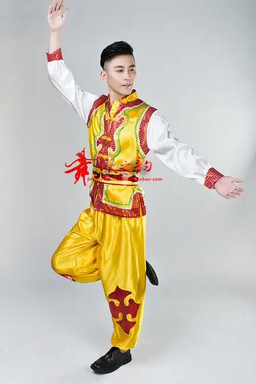 2套包邮 男秧歌服装 花灯龙灯服舞龙服民族舞蹈演出服装秧歌男装