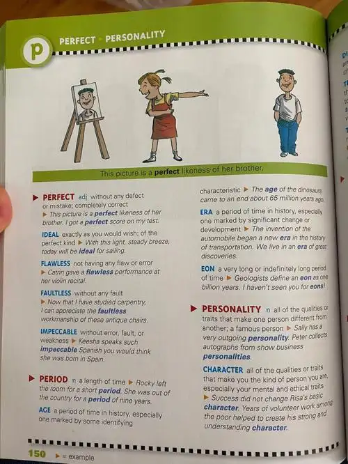 美国小学同义词字典p开头字大清晰带释义