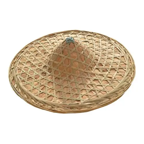 手工斗笠帽子竹编遮阳帽防雨防晒草帽装饰男女帽子