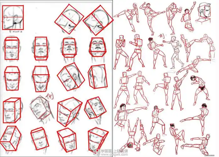 作业:如何学画板绘原画之人体方块画法与训练技巧 - rh-14-142无声的