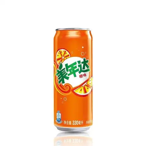 美年达细罐装330ml*24罐箱装碳酸汽水果味饮料 24罐装【图片 价格