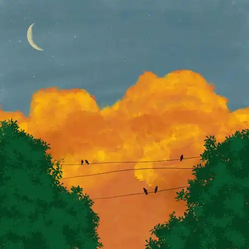 新手挑战procreate临摹第一幅晚霞