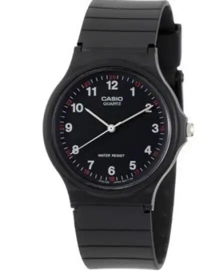 卡西欧(casio)手表mq指针系列学生黑色塑胶表带石英中性男女士手表 mq