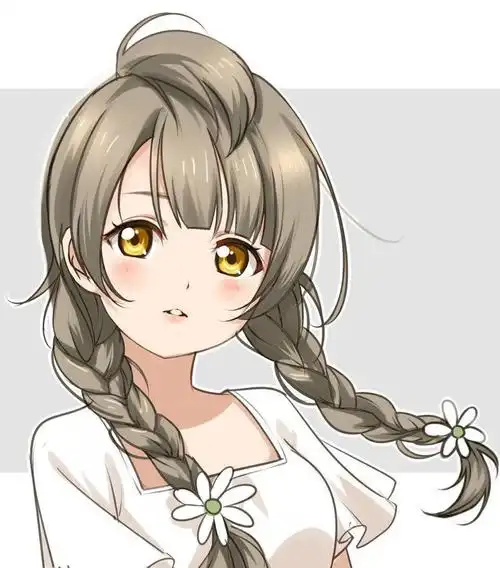 青涩萌系卡通头像插画,美炸少女心的麻花辫女孩