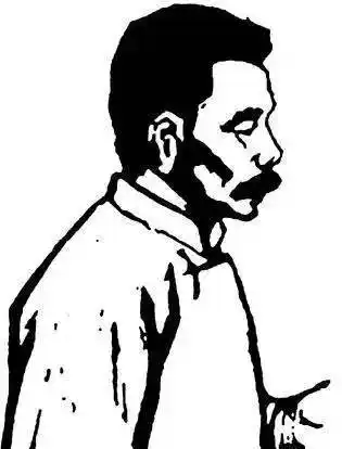 名人鲁迅头像图片简笔画