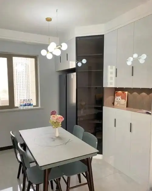 定制餐边柜嵌入式冰箱柜的装修案例分享.#家居装修##装修灵感库