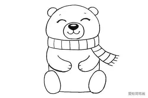 美丽的冬天动物简笔画