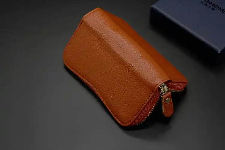 荔枝纹长款钥匙包 长钥匙适用黑红棕色男女手拿包 汽车钥匙包