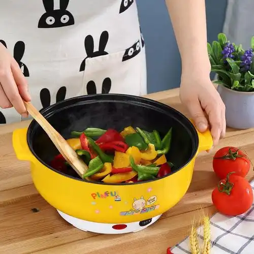 电炒锅多功能宿舍迷你小电锅煮饭锅家用火锅锅电煮锅学生锅电热锅|黄