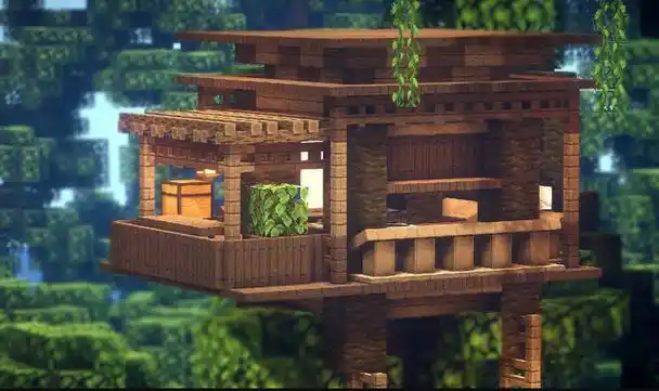 我的世界:出自mc高玩的十款精致树屋,看完感觉是时候搬家了!