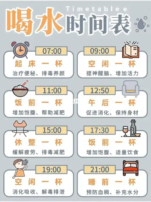 喝水时间表