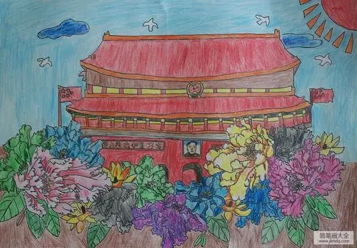 最爱北京天安门_油棒画-画画图片大全