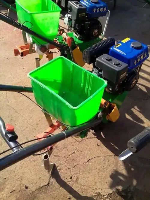 小型单行手扶式玉米施肥播种机 丘陵地区专用玉米播种机