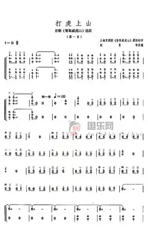 古筝考级曲谱十级打虎上山