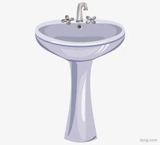 一个手绘洗手池下载png素材透明免抠图片-卡通手绘