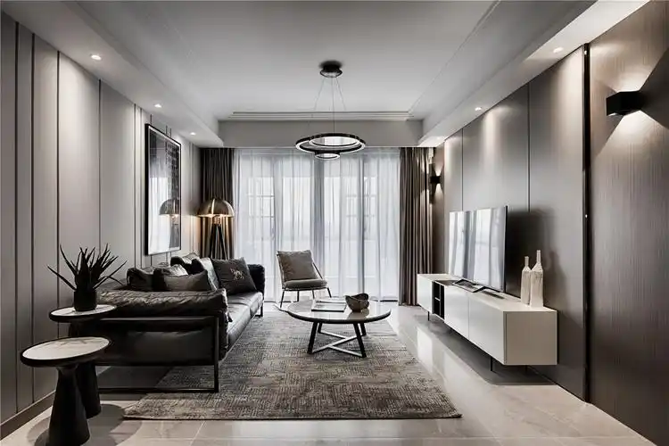 现代风格三居客厅装修效果图