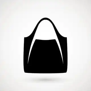 箱包店 logo.手袋店.在白色背景上隔离的矢量插图.时尚与配件创意理念