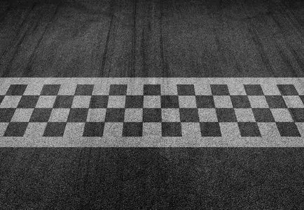 起点和终点线赛车背景顶视图照片