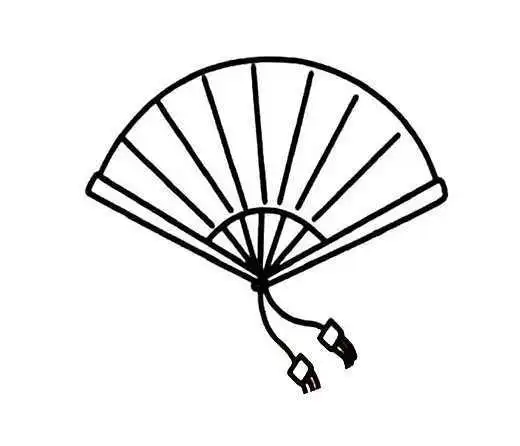 漂亮扇子怎么画简单扇子简笔画的画法图片