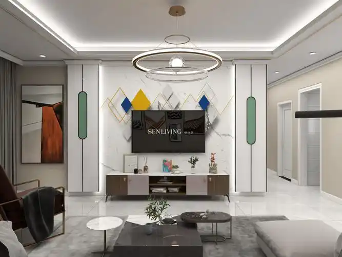 集成墙板快装pvc塑料扣板竹木纤维装修中式电视背景墙