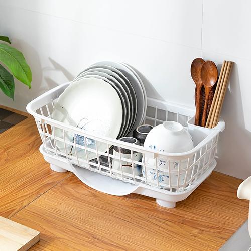 厨房置物架碗碟筷勺收纳架滤水篮沥水架塑料餐具收纳盒收纳筐碗柜