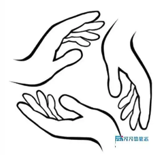 双手捧东西的简笔画 第1页关于手的简笔画一双小手简笔画